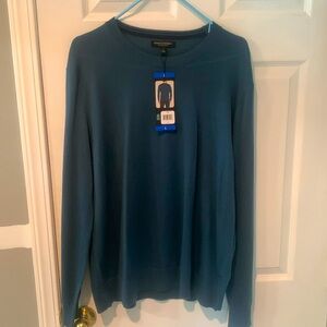 NWT Banana Republic Turkish Blue Large Merino Crew Neck Sweater